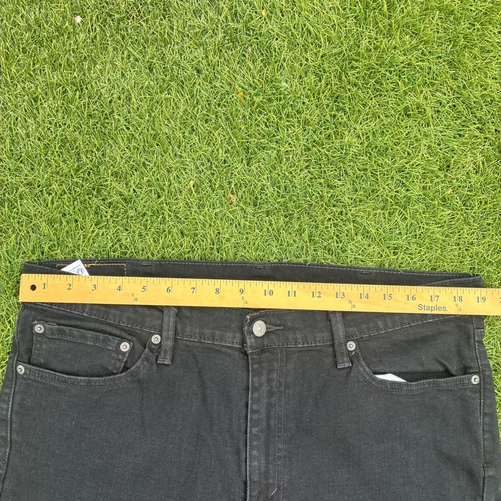 Levis 511 Slim Fit Black Jeans Mens 38x31 Solid Denim Pants Cotton Classic Work